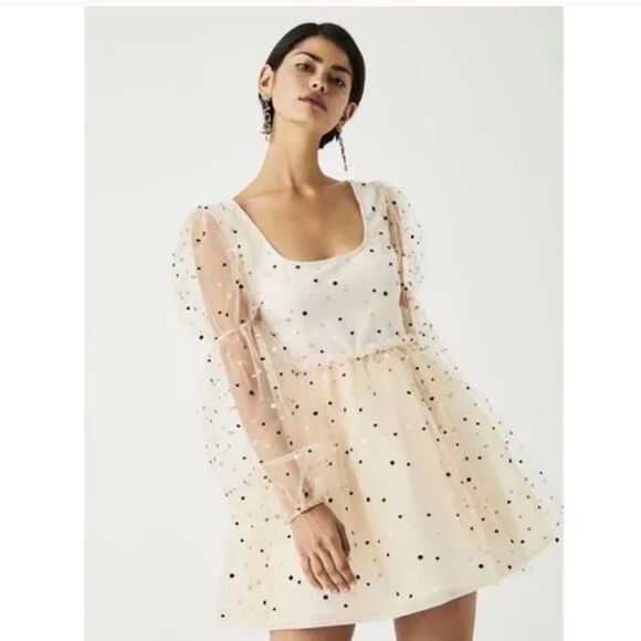 NWT 400.00 ATOIR Blush Embroidered Tulle Miss Polly Dress NWT Size XS /6 - Picture 2 of 14